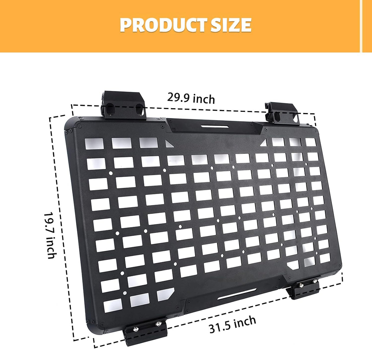 MAIKER Rear Window Molle Panel Modular Storage Panel System for 2018-2025 Jeep Wrangler JL 4 Doors Rear Window Protective Decoration, Driver Side