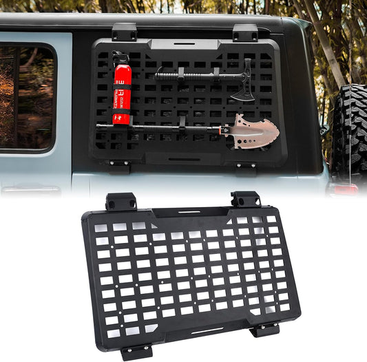 MAIKER Rear Window Molle Panel Modular Storage Panel System for 2018-2025 Jeep Wrangler JL 4 Doors Rear Window Protective Decoration, Driver Side