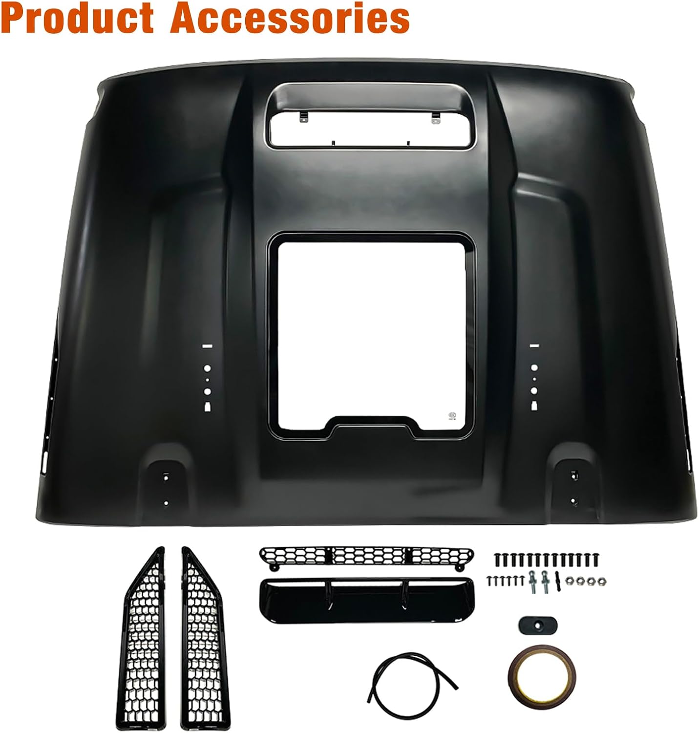 Space Capsule Vented Hood Compatible with 2018-2026 Jeep Wrangler JL JLU & 2020-2026 Gladiator JT, Paintable Steel Replacement Hood, Black Primer