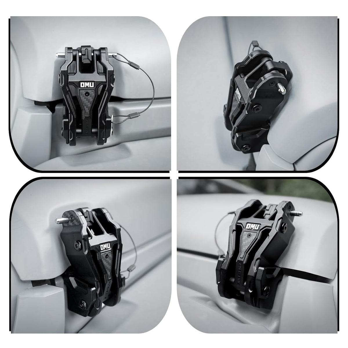 OMU Genesis Series Heavy-Duty Hood Catch Hood Lock Upgrade for 2018-2026 Jeep Wrangler JL and 2020-2026 Gladiator JT Models
