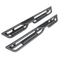 Coated Black Carbon 6-Inch 2-Stairs Side Step Rails Step Bars Steel Nerf Bars Running Boards Compatible with Jeep Wrangler JL 4 Doors 2018-2025 For Off-Road Protection Direct Bolt-On Installation
