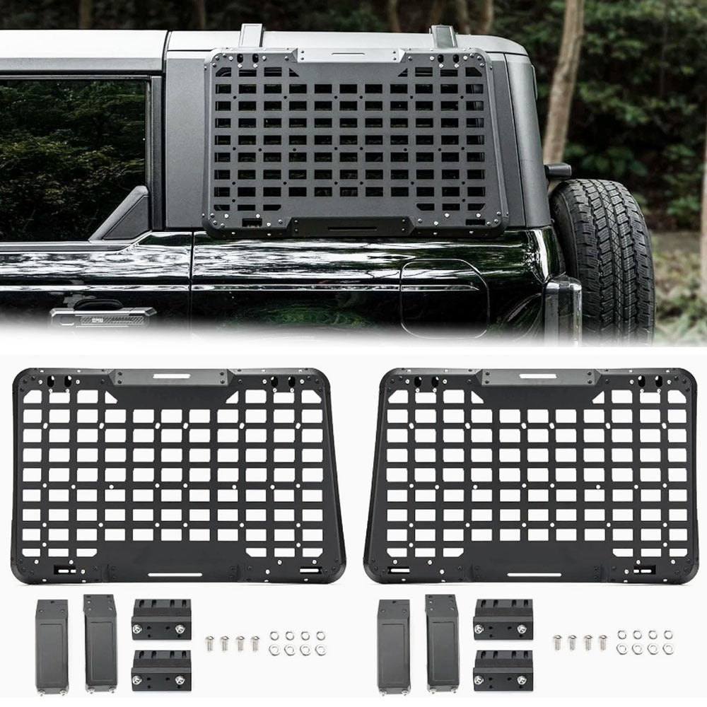 Rear Window Molle Storage Panel Flank Kit, Heavy Duty Protective Decor ...