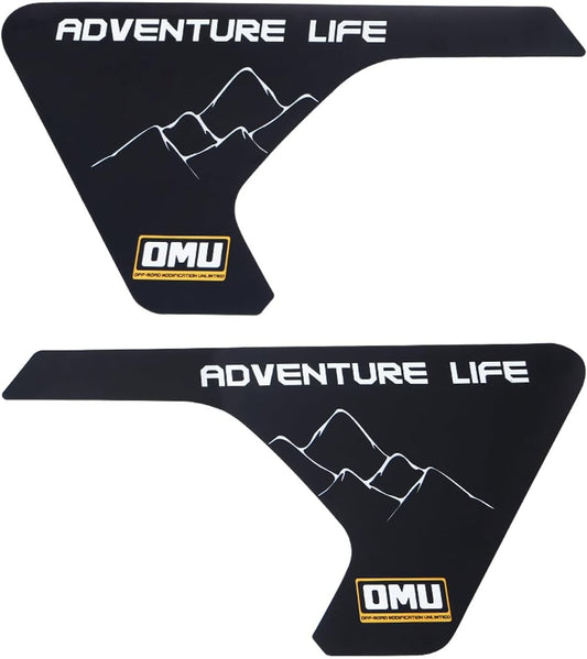 OMU Fender car Stickers for 2018-2024 Jeep Wrangler JL & 2020-2024 Gladiator JT, Vent Stickers Mountain Pattern Decals, Durable Exterior Accessories for Off - Road Style Enhancement
