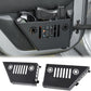 Rear door storage box Compatible with 2007-2018 Jeep Wrangler JK, Door Side Insert Organizer Box Metal Door Net Pocket Replacement Door Organizer Panel, 2pc