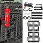 Rigid Molle Panels For Vehicles Truck Mount Rack Panel with Fire Extinguisher Mout & Hook and Loop Fasteners & Elastic Rope Tactical Seat Back Organizer Adjustable Versatile Panel