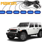MAIKER RGB LED Grille Lights Compatible with 2024-2025 Jeep Wrangler JL JLU JT Original Factory Grille, 6PCS RGB Adjustable Atmosphere Exterior Grill Lights Remote APP Control