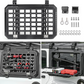 Multifunctional Rear Window Storage Table Molle Panel Kit for 2018-2024 Jeep Wrangler JL & JLU 4 doors Openable Design Tactical Molle Platform for Tools (2025 latest upgraded model）