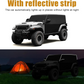 Cab Cover 600D Oxford Windproof Sunshade Cover for 2007-2024 Jeep Wrangler JK JL 4 Door, 6-Layer Protection Frost Wiper & Mirror Covers Protect from Sunshine, UV, Snow, Rain, Wind Black