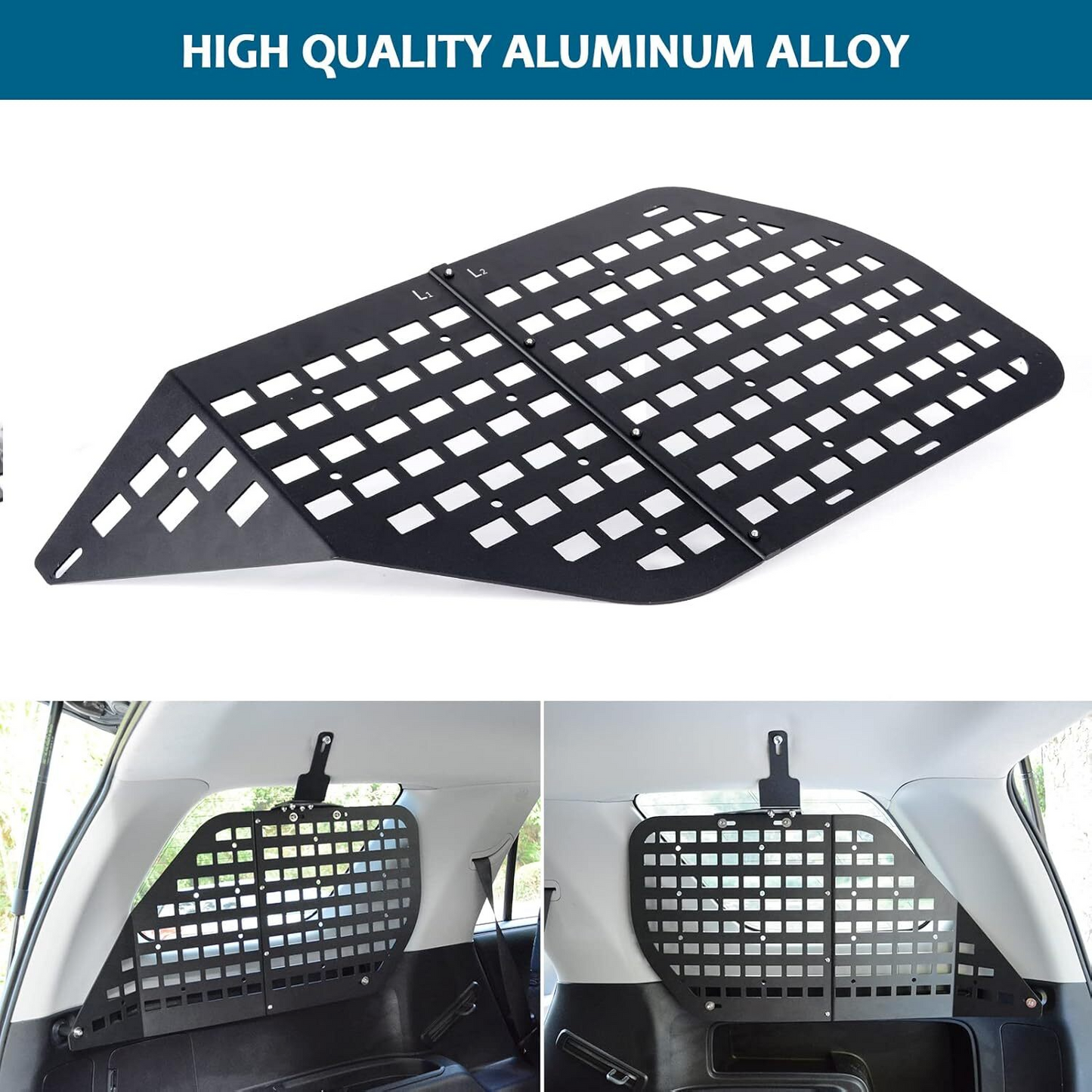 MAIKER Rear Window Molle Panel Modular Storage Panel System with 10 Fastening Tape for Toyota 4Runner 2010-2023