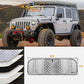 6-Layer Windshield Sun Shade Compatible with 2007-2018 Jeep Wrangler JK 2018-2025 Jeep Wrangler JL JLU & 2020-2025 Gladiator JT, Heat Shield Sun Visor for UV Ray, Foldable Windshield Cover Sun Shade with Storage Bag