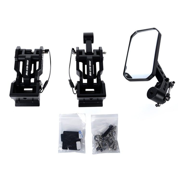 Maiker Awaken Series Hood Latches and Blind Spot Mirror kit (07-18 Jepp Wrangler JK / 18-24 JL)