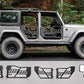 Steel Tubular Doors with Mirror for  / 4 Pack (07-18 Wrangler JK Unlimited 4 Door)