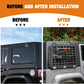 Pair For 2007-18 Jeep Wrangler JK JKU (Hard top Models) Rear Window Storage Molle Panel Left & Right