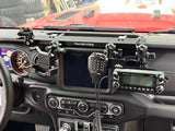Central control multi-function integrated bracket for 2018-2023 Jeep Wrangler JL Dashboard Console Multi-Mount Phone Holder Multifunction Action Camera Holder, Platform Phone Stand