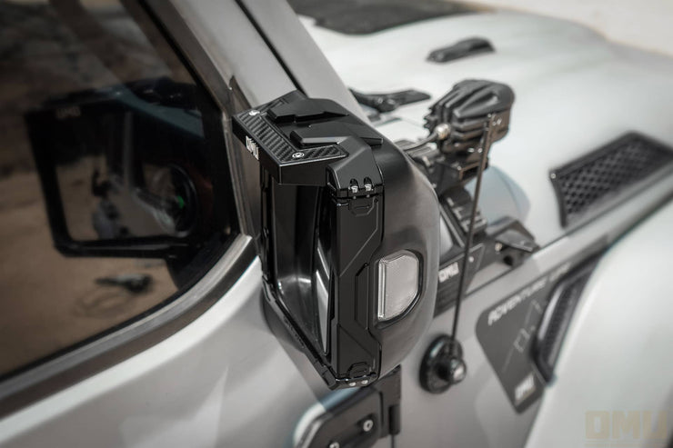 Genesis Series Aluminum Rearview Mirror Rain Shield Frame（17-24 Jeep Wrangler JL / JT）