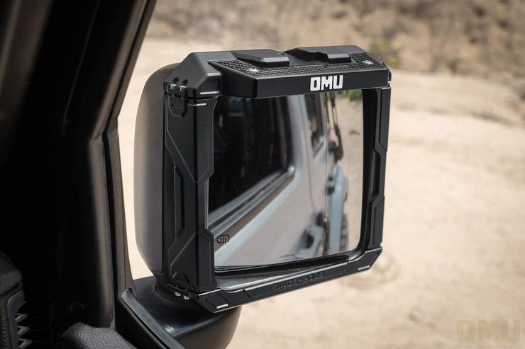 Genesis Series Aluminum Rearview Mirror Rain Shield Frame（17-24 Jeep Wrangler JL / JT）