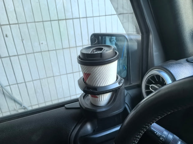 2 Pack Carbon Fiber Pattern Door Cup Holder Right & Left Side (07+ Jeep Wrangler JK)