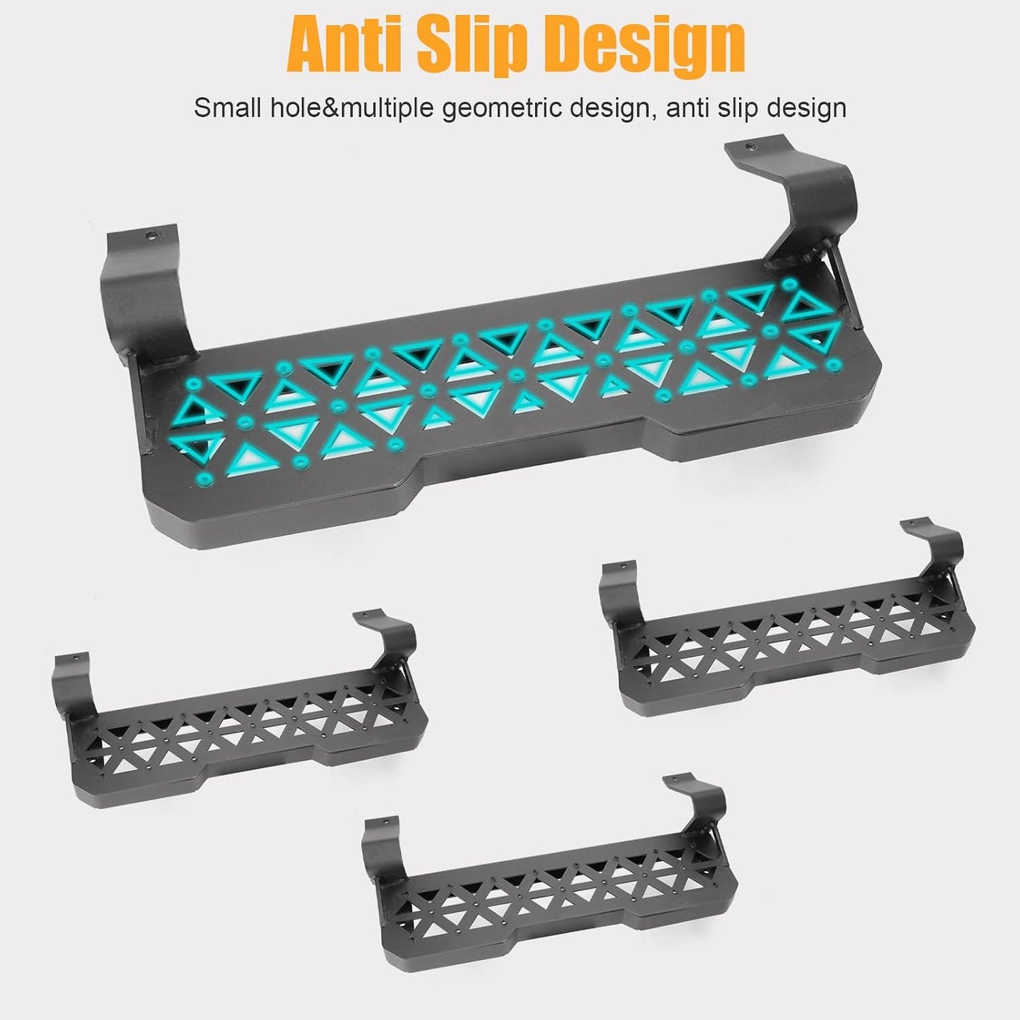 4PCS Add-On Running Boards for Ford Bronco 2021-2025 with Rock Rail Side Steps 4-Doors Accessories(Not Fit Raptor or Sport)