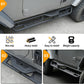 Running Boards Compatible with Jeep Wrangler JKU 2007-2018 4 Doors, 2-Stairs Stepped Drop Side Step Coated Black Carbon Steel Nerf Bars