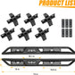 Running Boards Compatible with Jeep Wrangler JKU 2007-2018 4 Doors, 2-Stairs Stepped Drop Side Step Coated Black Carbon Steel Nerf Bars