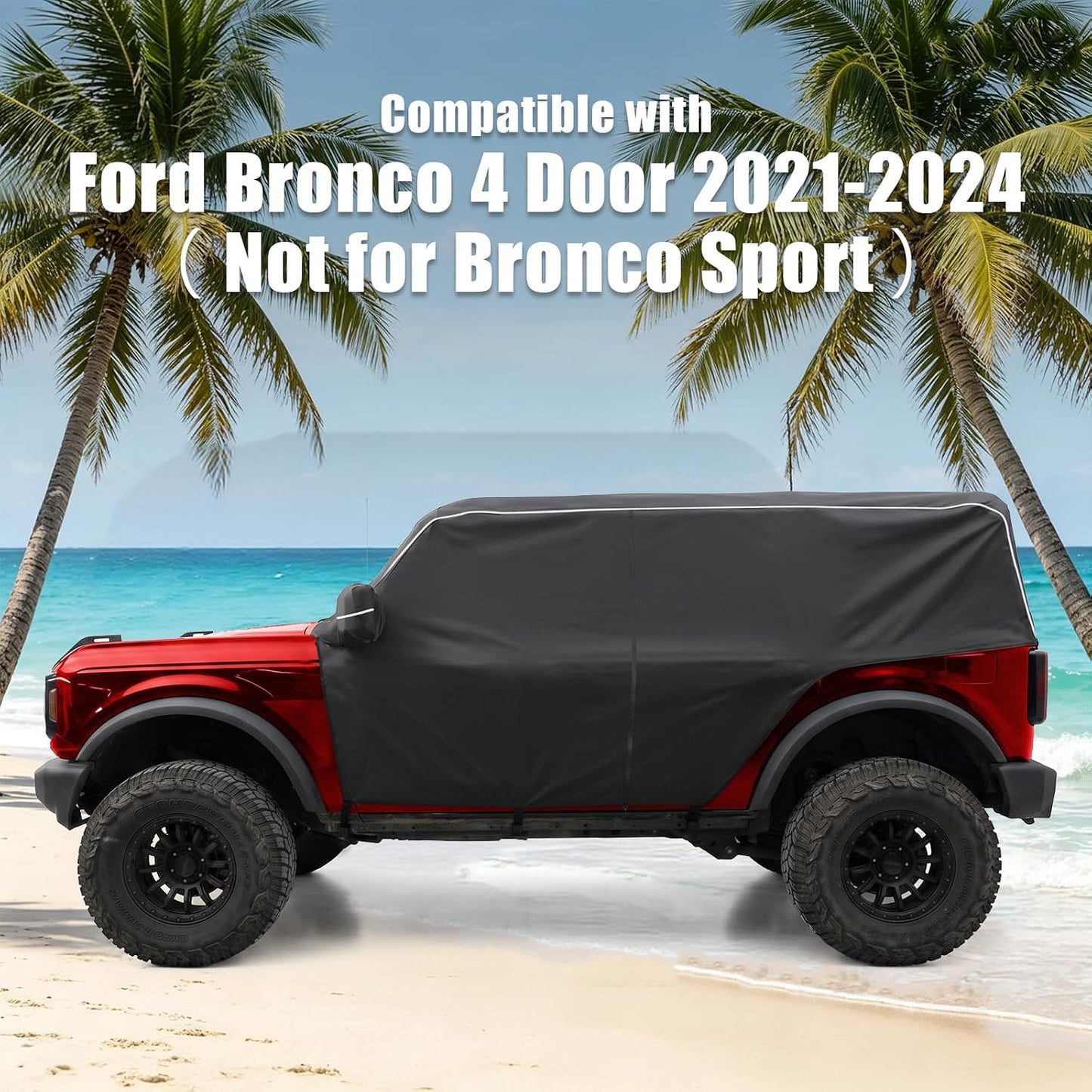 MAIKER Cab Cover for 2021-2026 Ford Bronco 4 Door, Waterproof 600D Oxford Car Cover All Weather Snow Sun Rain Cover