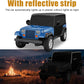 600D Waterproof Outdoor Cab Cover for 1987-1995 Jeep Wrangler YJ 1997-2006 Jeep Wrangler TJ Half Covers Reflective Windproof Sun Snow Rain Protection