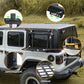 Rear Window Storage Molle Panel with Fold-Down Table for 2018–2025 Jeep Wrangler JL & JLU 4-Door Hardtop, Heavy-Duty Aluminum Cargo Rack for Camping & Off-Road Gear