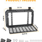 Rear Window Storage Molle Panel with Fold-Down Table for 2018–2025 Jeep Wrangler JL & JLU 4-Door Hardtop, Heavy-Duty Aluminum Cargo Rack for Camping & Off-Road Gear