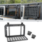 Rear Window Storage Molle Panel with Fold-Down Table for 2018–2025 Jeep Wrangler JL & JLU 4-Door Hardtop, Heavy-Duty Aluminum Cargo Rack for Camping & Off-Road Gear