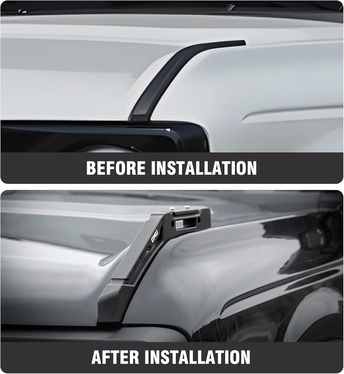 OMU Genesis Series Aluminum Limb Riser Engine Hood Trail Sights for 2021+ Ford Bronco, Expandable with Various Accessories