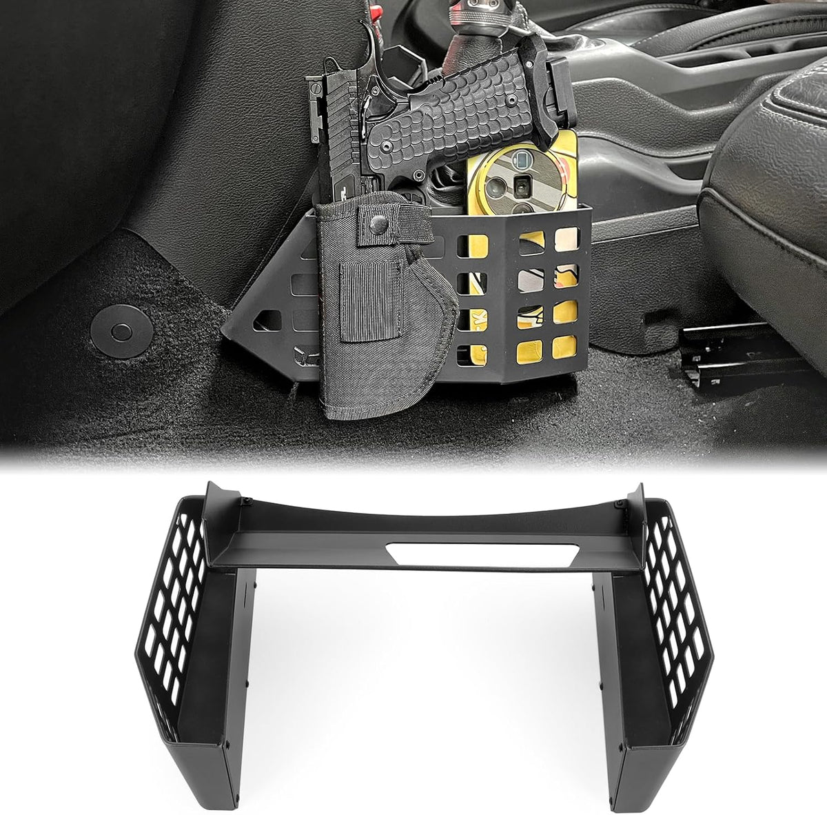Tactical Center Console Gear Shift Storage Box Organizer for 2018-2025 Jeep Wrangler JL JLU Gladiator JT  (Only Fits Auto Transmission)