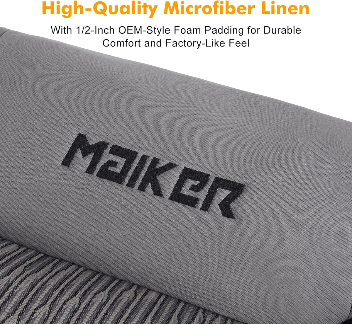 MAIKER OFF ROAD Driver / Passenger Seat Bottom Replacement Cover Compatible with Toyota Tundra 2014-2018