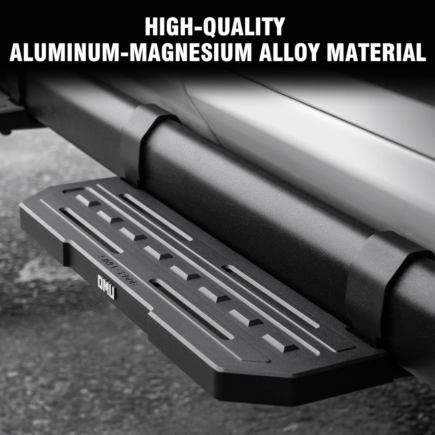 OMU 4Pcs Running Boards Side Steps Compatible with 2018-2024 Jeep Wrangler JL Rubicon & Willys 4 Doors OEM Rock Rail (Note: Not Fit Sahara and High Altitude Models)