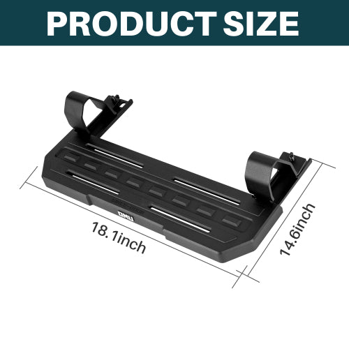 OMU 2Pcs Running Boards Side Steps for 2018+ Jeep Wrangler JL 2 Doors (Rubicon only) with OEM Rock Rails, Aluminum Non-Slip Step Pads for Factory Rock Sliders