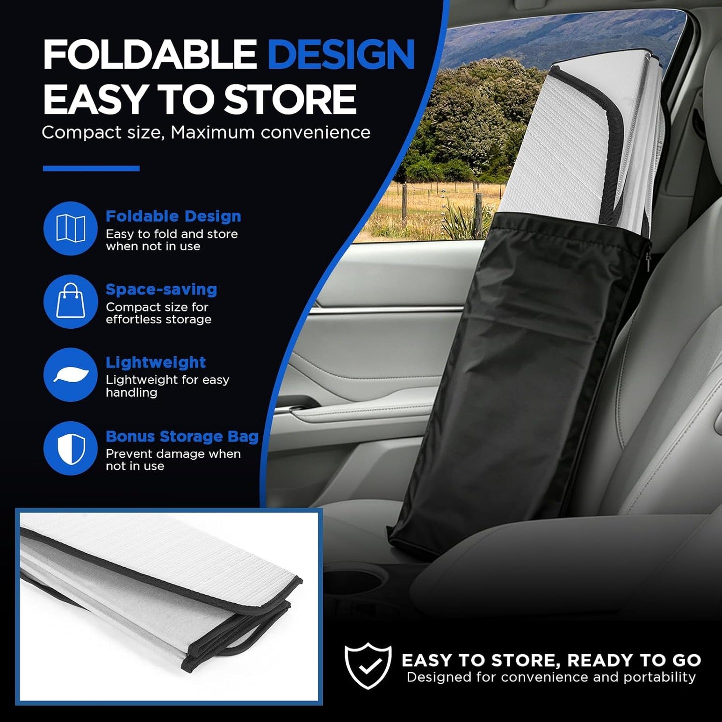 Maiker Windshield Sun Shade for Ford F150 2015-2020,UV & Heat Protector for Front Window