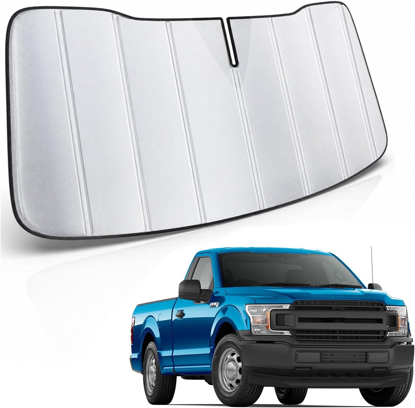 Maiker Windshield Sun Shade for Ford F150 2015-2020,UV & Heat Protector for Front Window