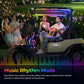 USB Powered Golf Cart Canopy Multicolor LED Strip Lights with Remote/APP Control, IP68 Waterproof Golf Cart Roof Light for EZGO Yamaha Club Car Boat