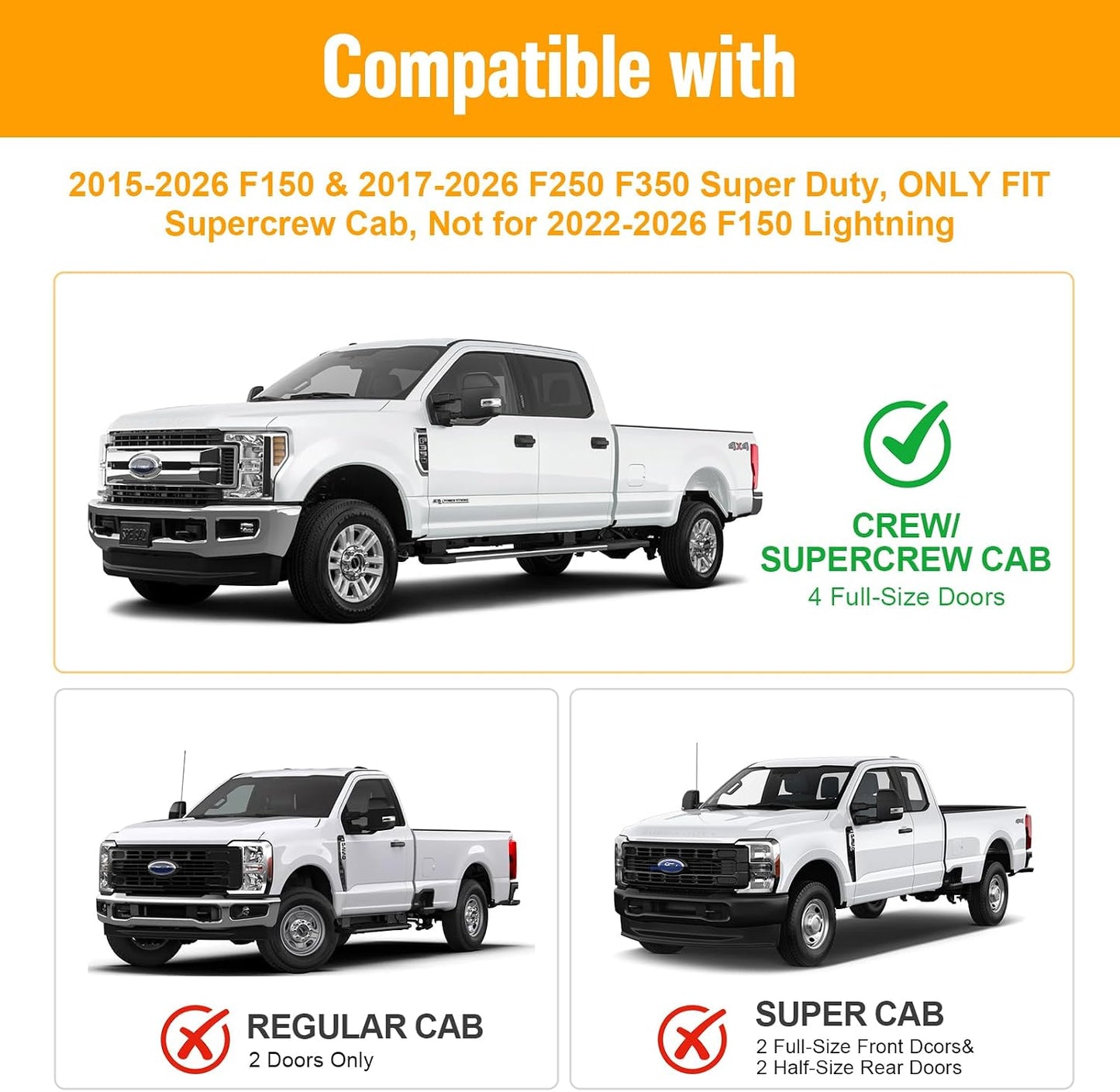 Maiker 2-in-1 Under Seat Storage Molle Panel For 2015-2026 Ford F150 SuperCrew Cab, Underseat Truck Rear Under Seat Storage Molle Panels Accessories