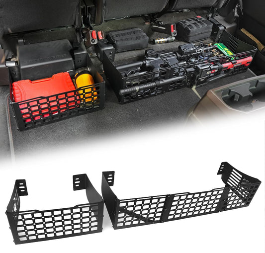 Maiker 2-in-1 Under Seat Storage Molle Panel For 2015-2026 Ford F150 SuperCrew Cab, Underseat Truck Rear Under Seat Storage Molle Panels Accessories