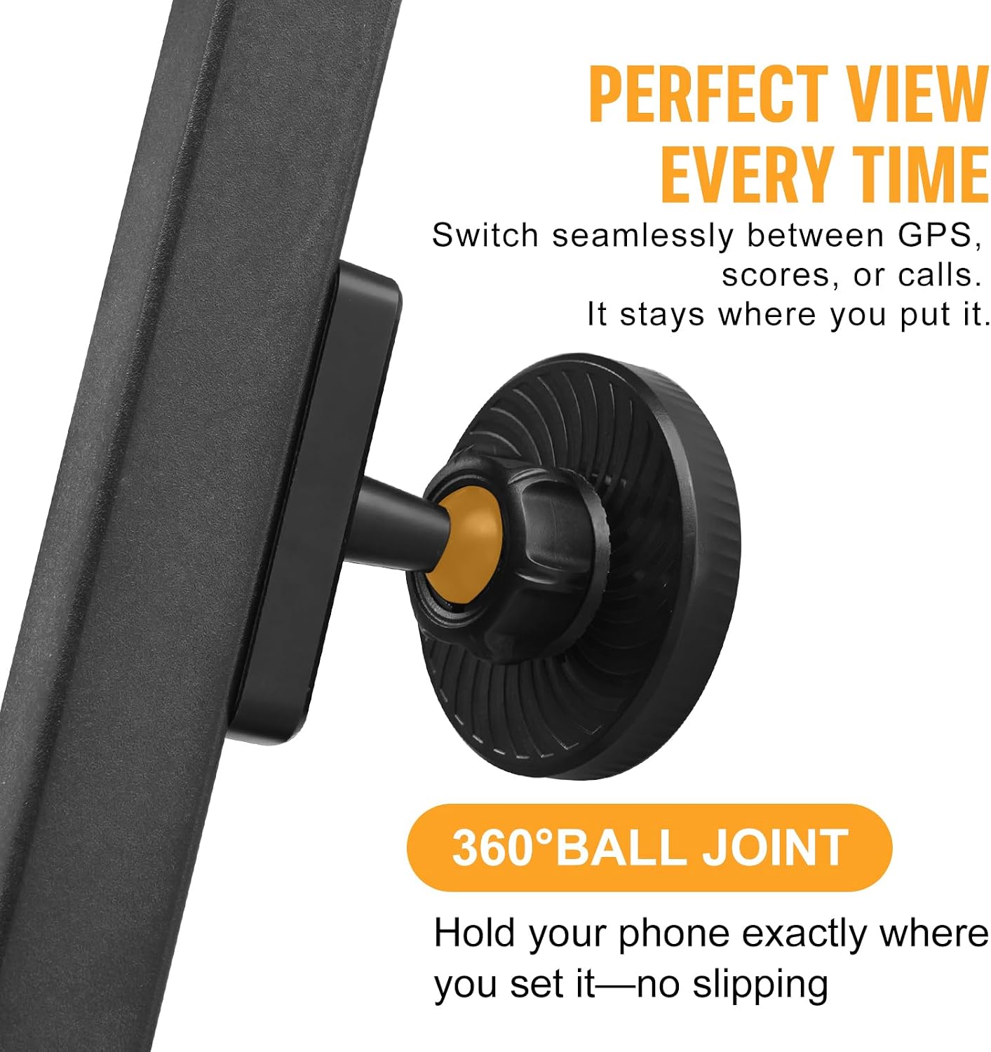 Maiker Magnetic Golf Cart Phone Holder, Ultra-Strong N52 Magnet Mount, 360° Rotatable Golf Cart Accessories