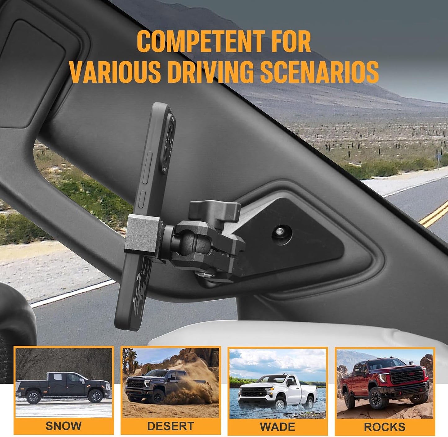 Dashboard Phone Holder Mount for 2023-2026 Chevy Silverado & Gmc Sierra 1500 Accessories