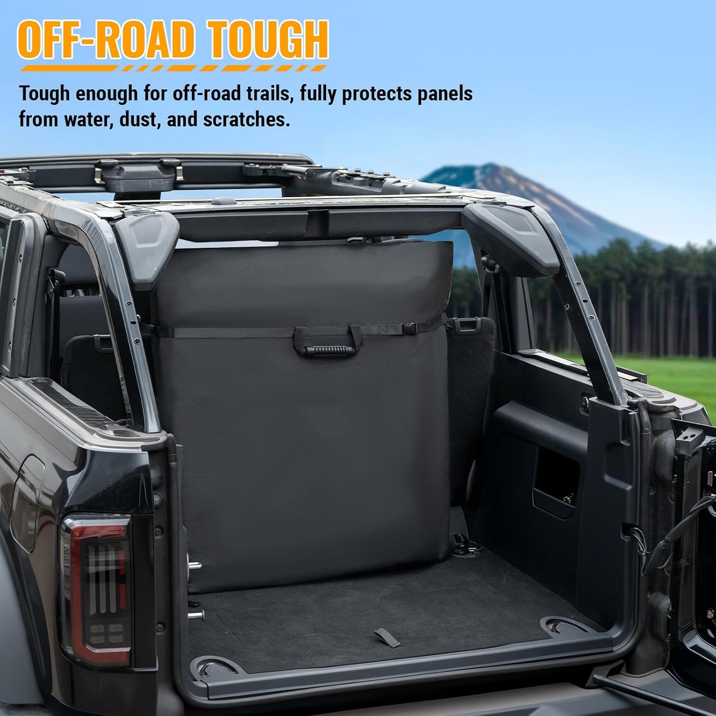 MAIKER Freedom Panel Hard Top Storage Bag with Handle Fit Front Top Compatible with 2021-2026 Ford Bronco, Cotton Lining Car Roof Panel Protector Bag, 600D Oxford Fabric, Waterproof