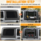 Multifunctional Rear Window Storage Table Molle Panel Flank Kit for 2007-2018 Jeep Wrangler JK 4 Doors Foldable Rear Window Shelf