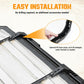 Multifunctional Rear Window Storage Table Molle Panel Flank Kit for 2007-2018 Jeep Wrangler JK 4 Doors Foldable Rear Window Shelf