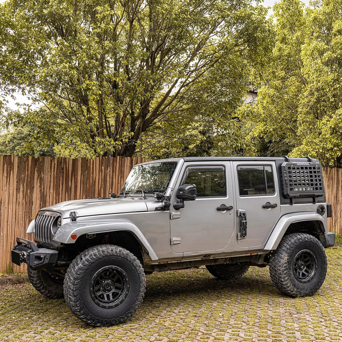 Multifunctional Rear Window Storage Table Molle Panel Flank Kit for 2007-2018 Jeep Wrangler JK 4 Doors Foldable Rear Window Shelf