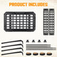 Multifunctional Rear Window Storage Table Molle Panel Flank Kit for 2007-2018 Jeep Wrangler JK 4 Doors Foldable Rear Window Shelf