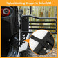 Steel Tubular Half Doors with Side View Mirrors Compatible with 2018-2025 Jeep JL JLU & Gladiator JT 4-Door, US Flag Style, Heavy-Duty Off-Road Doors, Textured Black Powder Coated