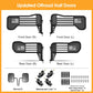Steel Tubular Half Doors with Side View Mirrors Compatible with 2018-2025 Jeep JL JLU & Gladiator JT 4-Door, US Flag Style, Heavy-Duty Off-Road Doors, Textured Black Powder Coated