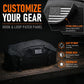 MAIKER 900D Waterproof Winch Cover with DIY Patch Design, Heavy-Duty Universal Dust Protector for 8500-17500 Lbs Winches, Top and Front Hook & Loop Openings with Adjustable Buckle Straps,Black