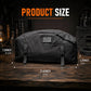 MAIKER 900D Waterproof Winch Cover with DIY Patch Design, Heavy-Duty Universal Dust Protector for 8500-17500 Lbs Winches, Top and Front Hook & Loop Openings with Adjustable Buckle Straps,Black